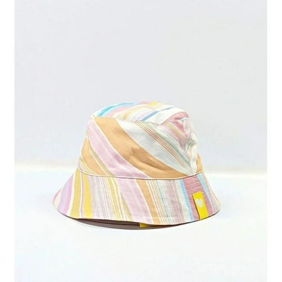 Kerri Rosenthal Women's Mirage Bucket Hat Cotton Pink Multi O/S (MSRP $128) - Picture 3 of 7